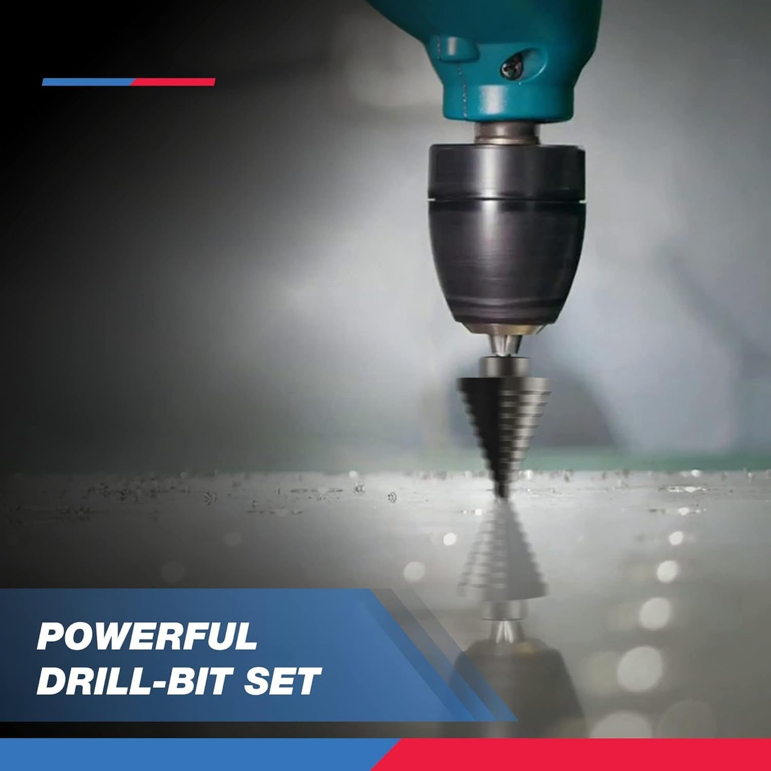 10198A Step Drill Bit Set | 5 Piece, 4Mm- 35Mm | Metric Titanium High Speed Steel Unibit, Stepper Cone Drill Bit | Two Flute Step down Bits, 135 Degree Point